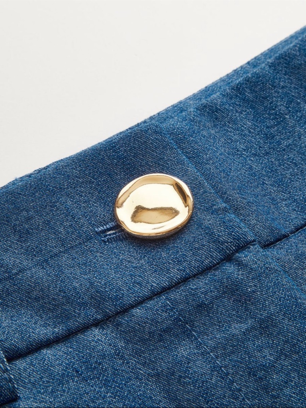 Commense Denim-Blue Two-Piece Wide-Leg Set - Picture 7 of 8